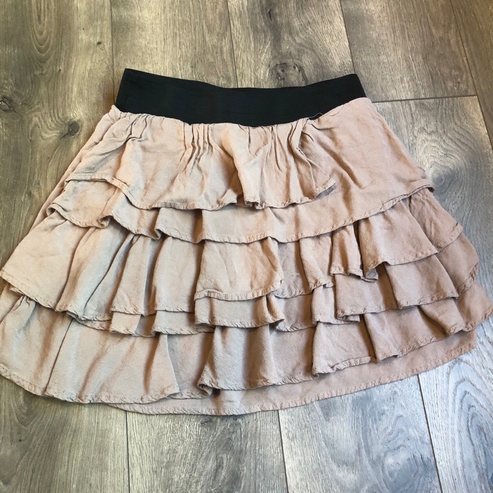 Anthropology - Blue Bird. Satin Ruffle Skirt Dress